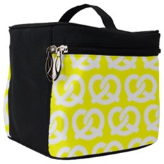 Yellow Pretzel Illustrations Pattern Make Up Travel Bag (big) by GardenOfOphir