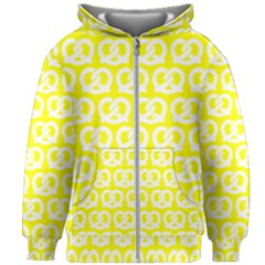 Yellow Pretzel Illustrations Pattern Kids  Zipper Hoodie Without Drawstring by GardenOfOphir