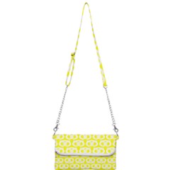 Yellow Pretzel Illustrations Pattern Mini Crossbody Handbag by GardenOfOphir