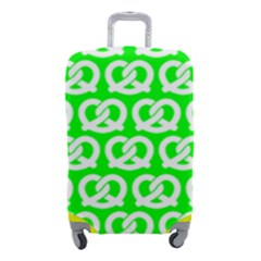 Neon Green Pretzel Illustrations Pattern Luggage Cover (small) by GardenOfOphir