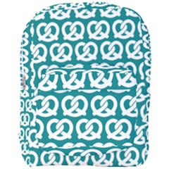 Teal Pretzel Illustrations Pattern Full Print Backpack