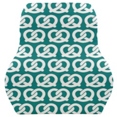 Teal Pretzel Illustrations Pattern Car Seat Back Cushion 