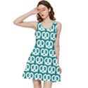 Teal Pretzel Illustrations Pattern Inside Out Racerback Dress View3