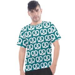 Teal Pretzel Illustrations Pattern Men s Sport Top