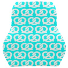 Aqua Pretzel Illustrations Pattern Car Seat Back Cushion  by GardenOfOphir