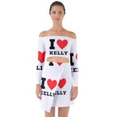 I Love Kelly  Off Shoulder Top With Skirt Set by ilovewhateva