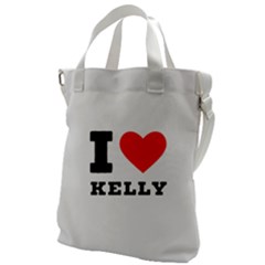 I Love Kelly  Canvas Messenger Bag by ilovewhateva