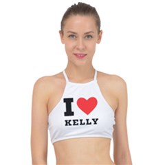 I Love Kelly  Racer Front Bikini Top by ilovewhateva