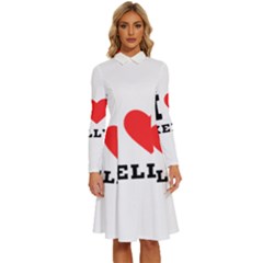 I Love Kelly  Long Sleeve Shirt Collar A-line Dress by ilovewhateva