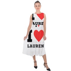 I Love Lauren Midi Tie-back Chiffon Dress by ilovewhateva