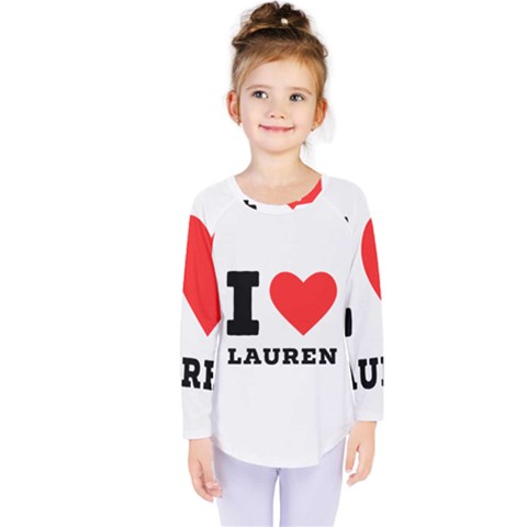 I Love Lauren Kids  Long Sleeve Tee by ilovewhateva