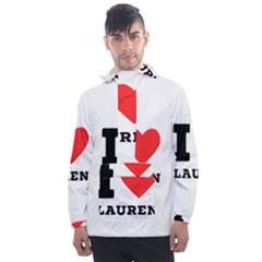 I Love Lauren Men s Front Pocket Pullover Windbreaker by ilovewhateva