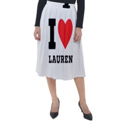 I Love Lauren Classic Velour Midi Skirt  by ilovewhateva