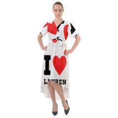 I Love Lauren Front Wrap High Low Dress by ilovewhateva