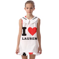 I Love Lauren Kids  Pilgrim Collar Ruffle Hem Dress by ilovewhateva