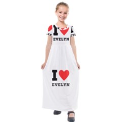 I Love Evelyn Kids  Short Sleeve Maxi Dress