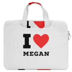 I Love Megan Macbook Pro 16  Double Pocket Laptop Bag  by ilovewhateva