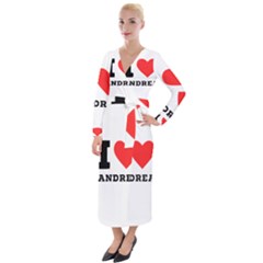 I Love Andrea Velvet Maxi Wrap Dress by ilovewhateva