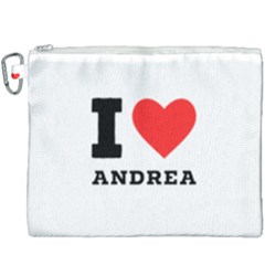 I Love Andrea Canvas Cosmetic Bag (xxxl) by ilovewhateva