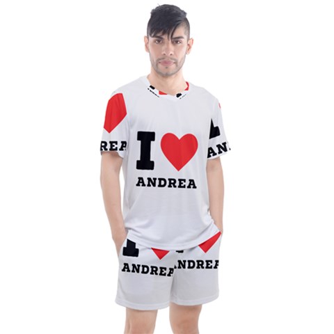 I Love Andrea Men s Mesh Tee And Shorts Set by ilovewhateva