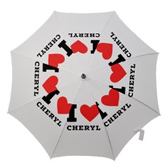 I Love Cheryl Hook Handle Umbrellas (large) by ilovewhateva