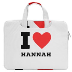 I Love Hannah Macbook Pro 16  Double Pocket Laptop Bag  by ilovewhateva