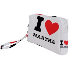 I Love Martha Wristlet Pouch Bag (small) by ilovewhateva