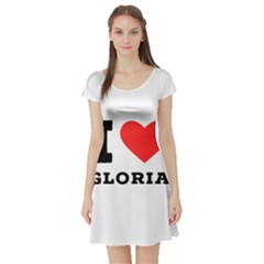 I Love Gloria  Short Sleeve Skater Dress by ilovewhateva