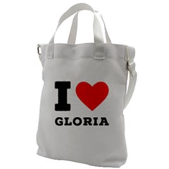 I Love Gloria  Canvas Messenger Bag by ilovewhateva