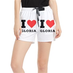 I Love Gloria  Women s Runner Shorts by ilovewhateva