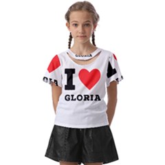 I Love Gloria  Kids  Front Cut Tee by ilovewhateva