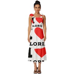 I Love Gloria  Tie-strap Tiered Midi Chiffon Dress by ilovewhateva