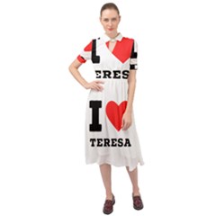 I Love Teresa Keyhole Neckline Chiffon Dress by ilovewhateva