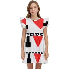 I Love Teresa Kids  Winged Sleeve Dress by ilovewhateva