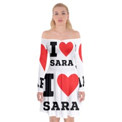 I Love Sara Off Shoulder Skater Dress by ilovewhateva