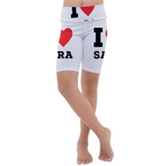I Love Sara Kids  Lightweight Velour Cropped Yoga Leggings by ilovewhateva