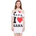 I love sara Shoulder Frill Bodycon Summer Dress View1