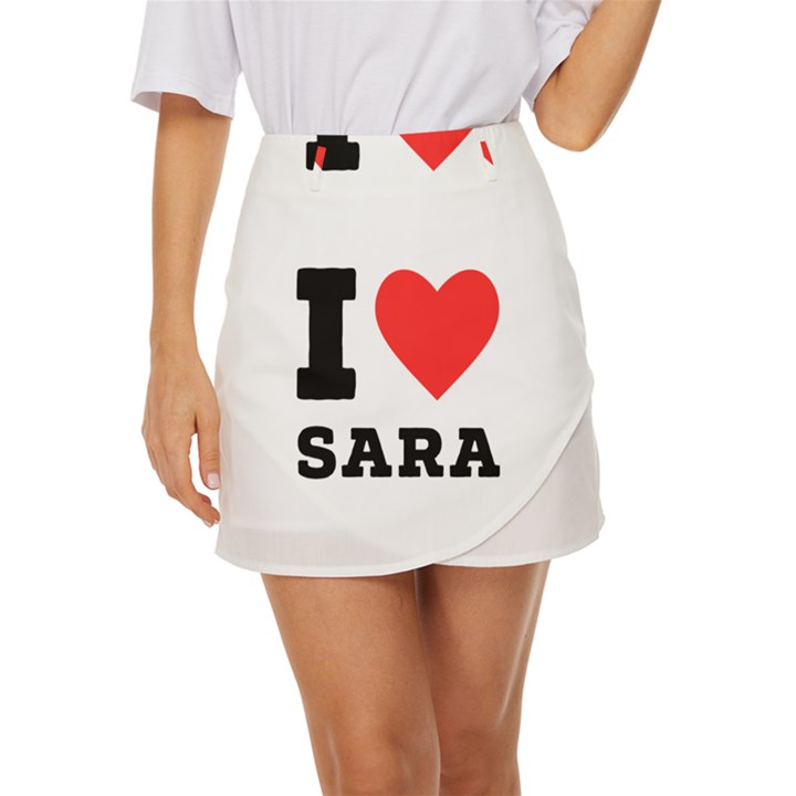 I love sara Mini Front Wrap Skirt