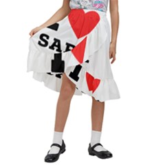 I Love Sara Kids  Ruffle Flared Wrap Midi Skirt by ilovewhateva