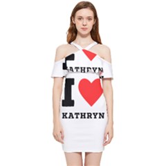 I Love Kathryn Shoulder Frill Bodycon Summer Dress