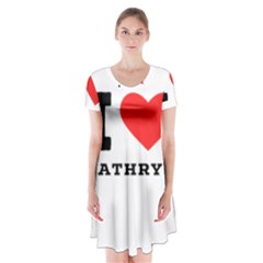 I Love Kathryn Short Sleeve V-neck Flare Dress by ilovewhateva
