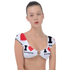 I Love Kathryn Cap Sleeve Ring Bikini Top by ilovewhateva