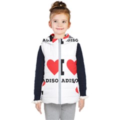 I Love Madison  Kids  Hooded Puffer Vest by ilovewhateva