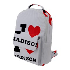 I Love Madison  Flap Pocket Backpack (large) by ilovewhateva