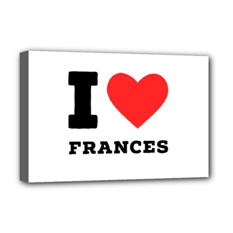 I Love Frances  Deluxe Canvas 18  X 12  (stretched) by ilovewhateva