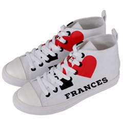 I Love Frances  Women s Mid-top Canvas Sneakers by ilovewhateva