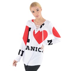 I Love Janice Tie Up Tee by ilovewhateva