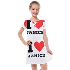 I Love Janice Kids  Cross Web Dress by ilovewhateva