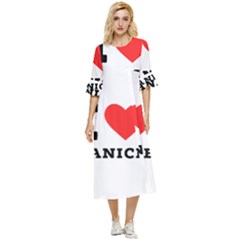 I Love Janice Double Cuff Midi Dress by ilovewhateva