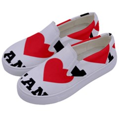 I Love Jean Kids  Canvas Slip Ons by ilovewhateva